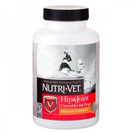 Nutri-Vet Hip & Joint Regular 1 уровень таблетки для собак 75 шт (01271)